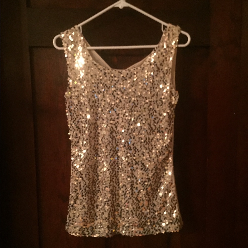 Gold sequin top